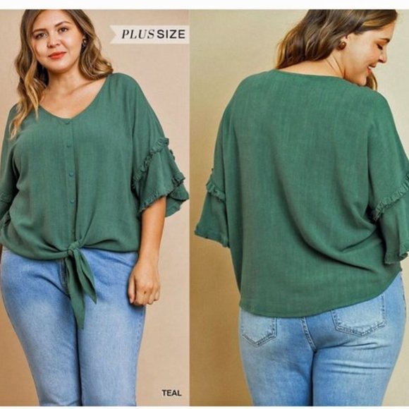 Umgee Linen Bohemian Top - Picture 2 of 14